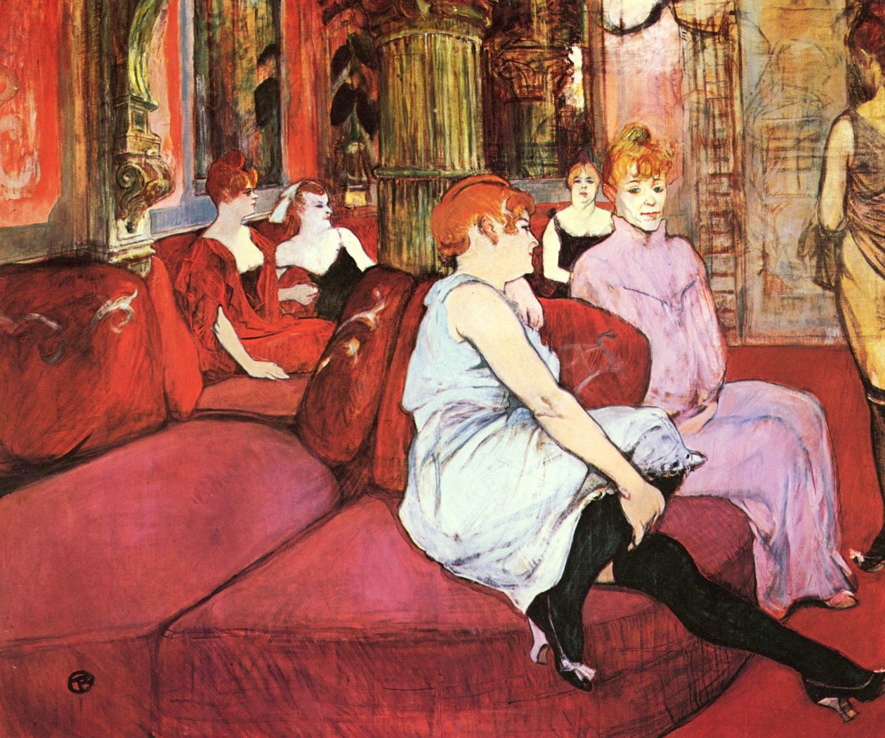 Salon in the Rue des Moulins by Henri de Toulouse-Lautrec