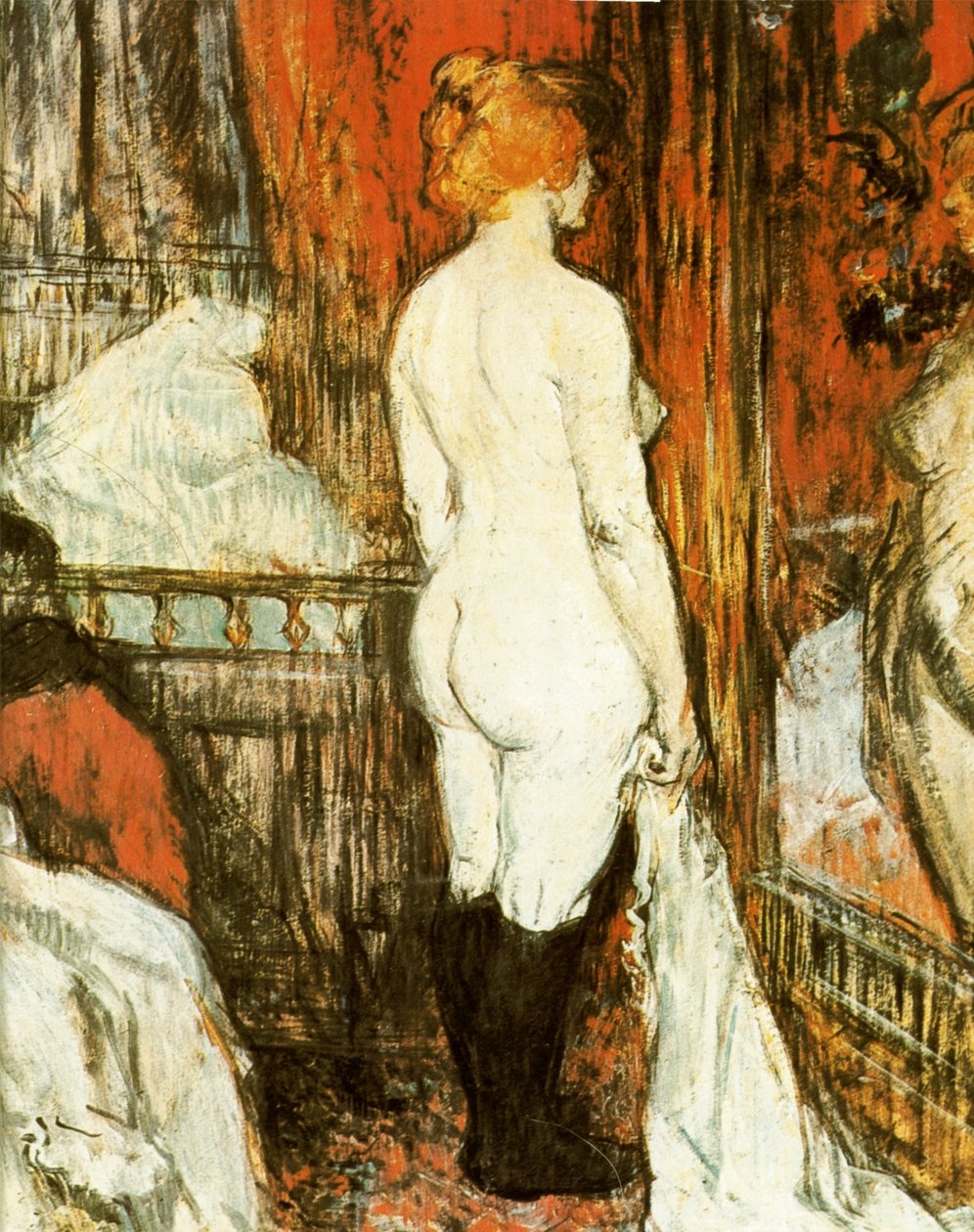 Nude Woman in Front of Her Mirror by Henri de Toulouse-Lautrec