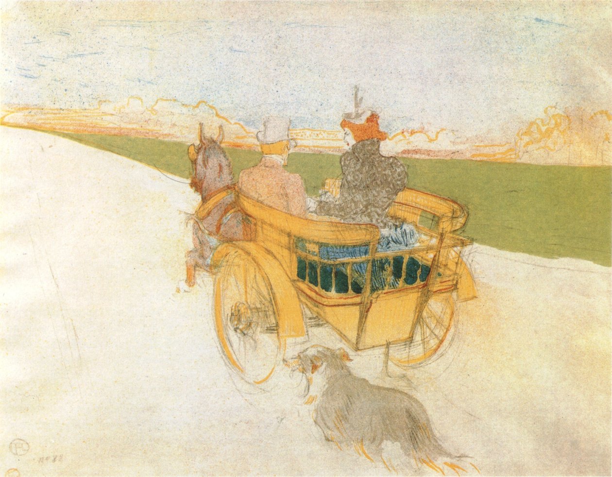 Rural Outing by Henri de Toulouse-Lautrec