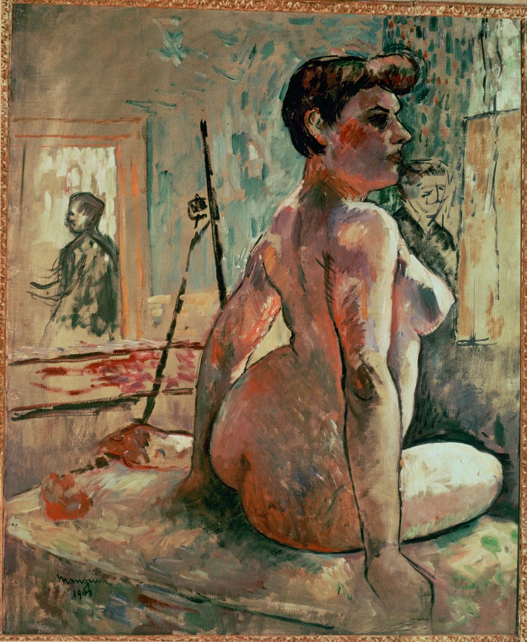Nude Posing in a Studio by Henri-Charles Manguin
