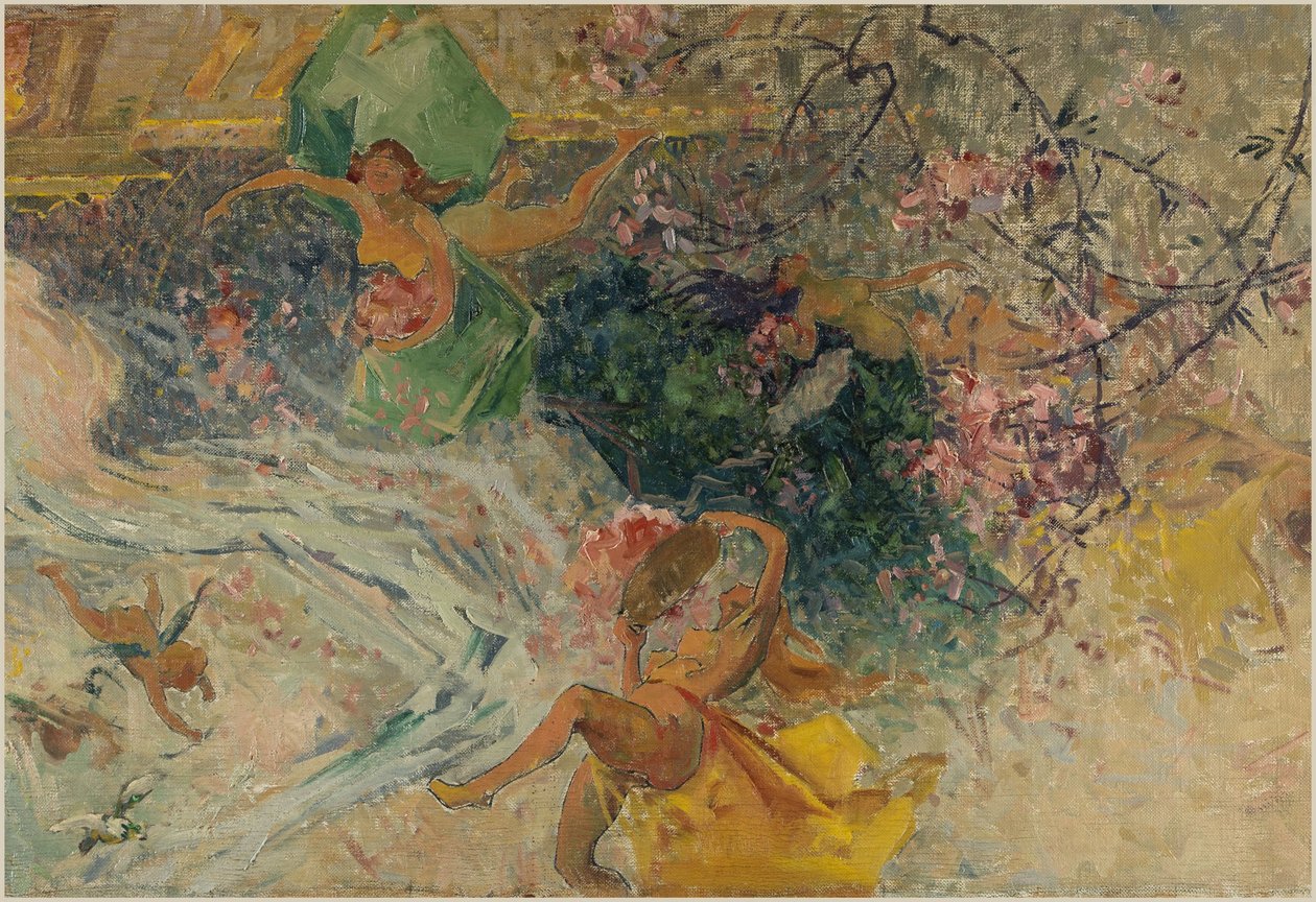 Sketch for Aubervilliers town hall: Allegory (ceiling of the village hall) by Henri Gaston Darien