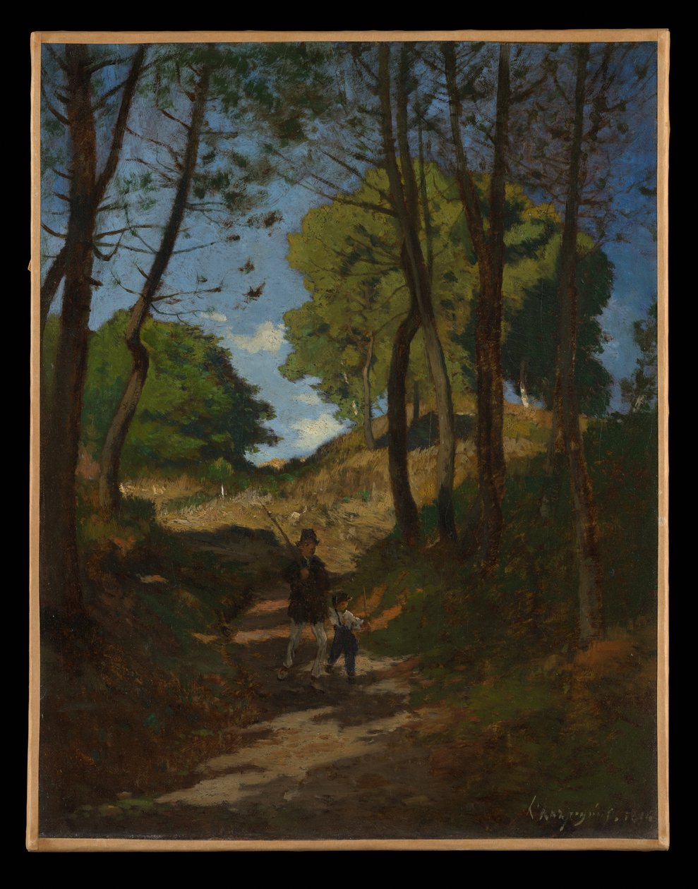 Fir Trees in Les Trembleaux, near Marlotte by Henri-Joseph Harpignies