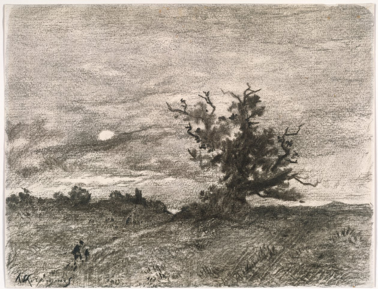 Moonlit Landscape by Henri-Joseph Harpignies