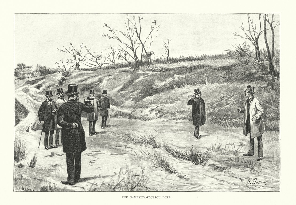 The Gambetta Fourtou Duel by Henri-Louis Dupray