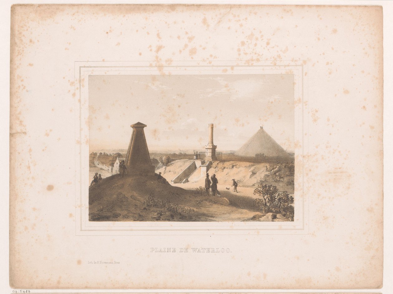 Plain of Waterloo (title on object: Plaine de Waterloo) by Henri Borremans (attributed to)