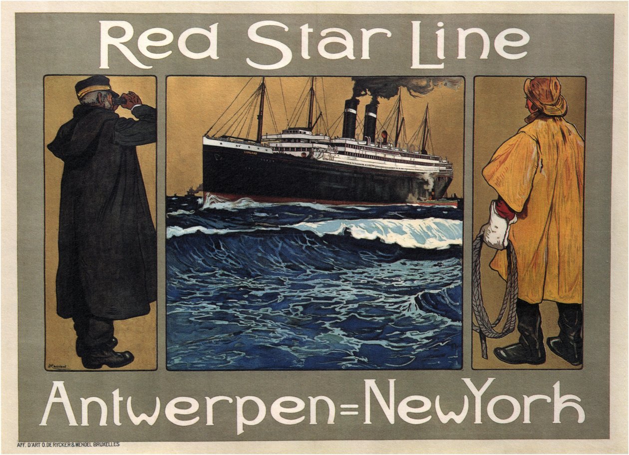 Red Star Line, 1908 by Henri Cassiers