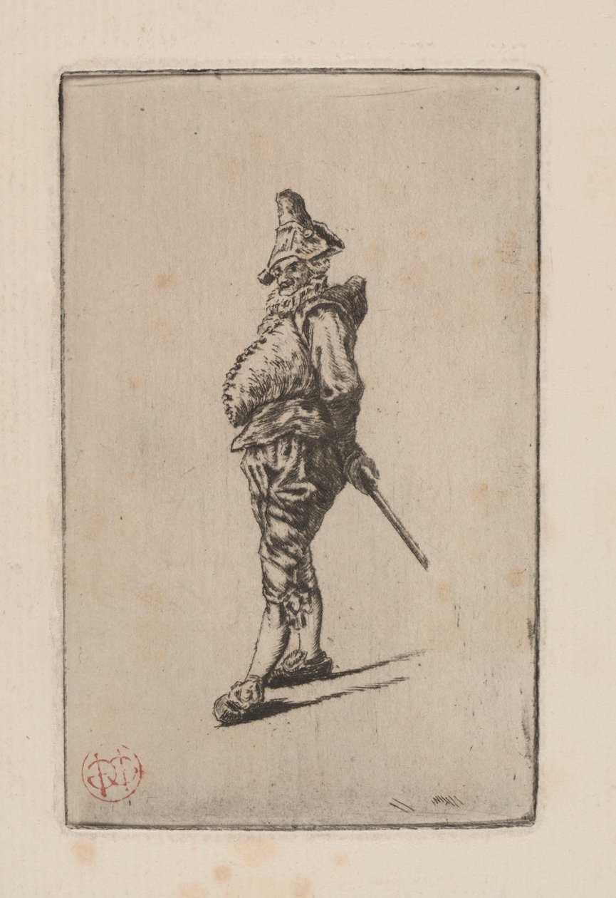 Punchinello, After Meissonier by Henri Charles Guérard