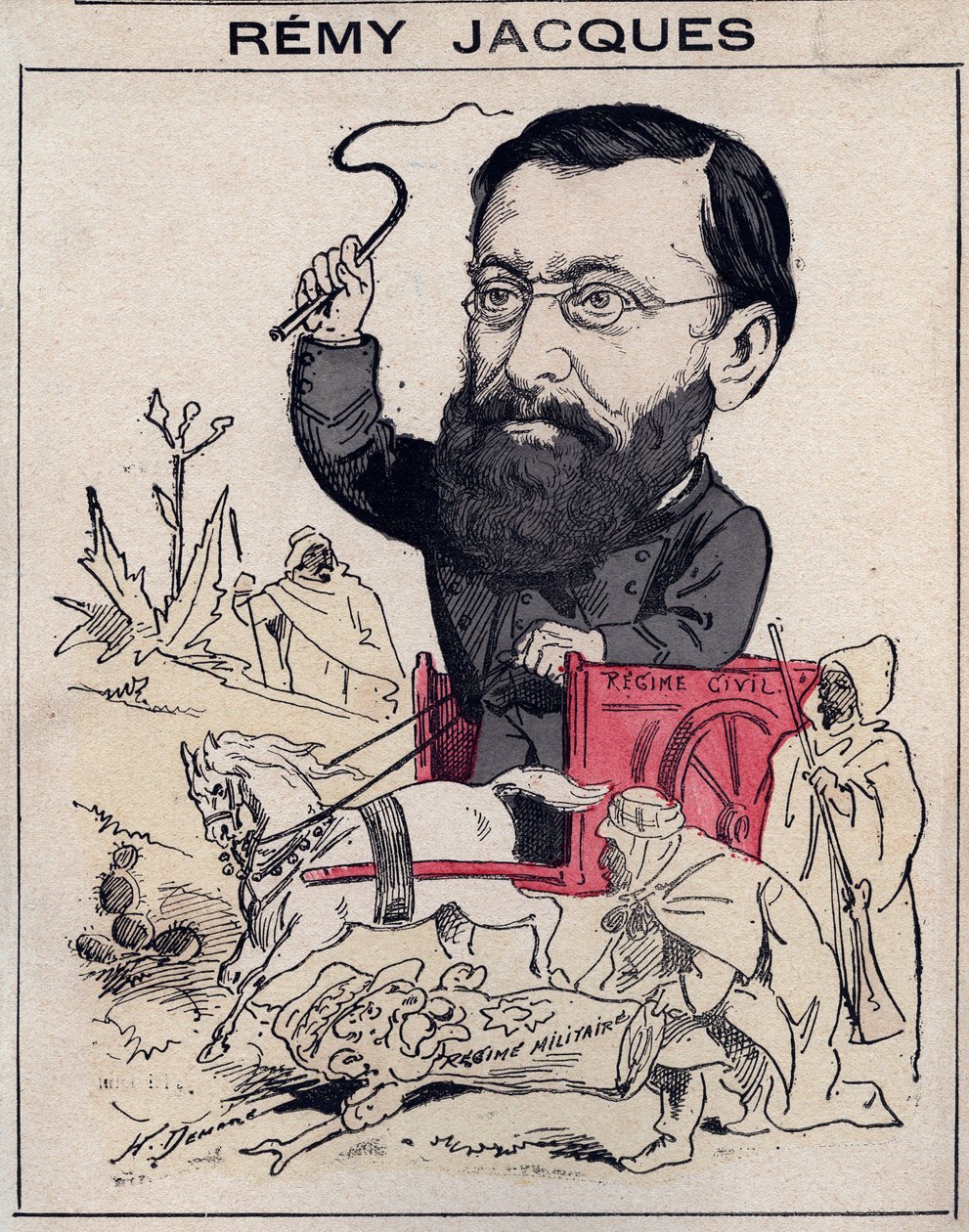 Remy Jacques, Former Senator of Algeria - Cartoon by Henri Demare in 
