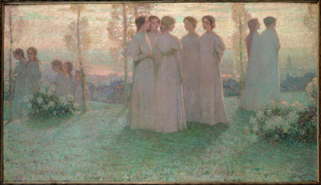 Sunday by Henri Eugene Augustin Le Sidaner