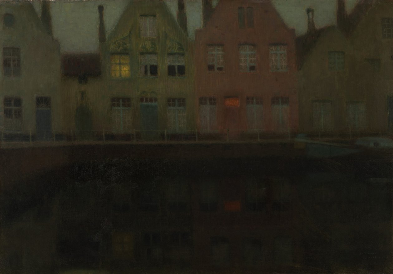 The Quay by Henri Eugene Augustin Le Sidaner