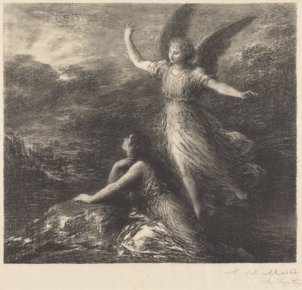 Debut from "Paradise and the Peri" (2nd plate) by Henri Fantin-Latour