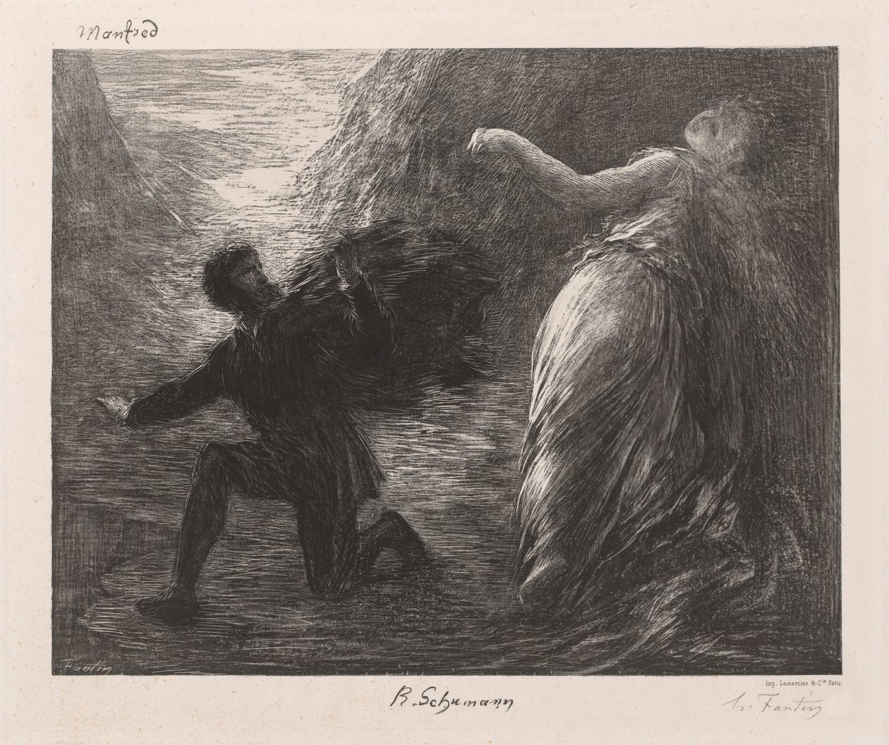 Manfred and Astarte by Henri Fantin-Latour