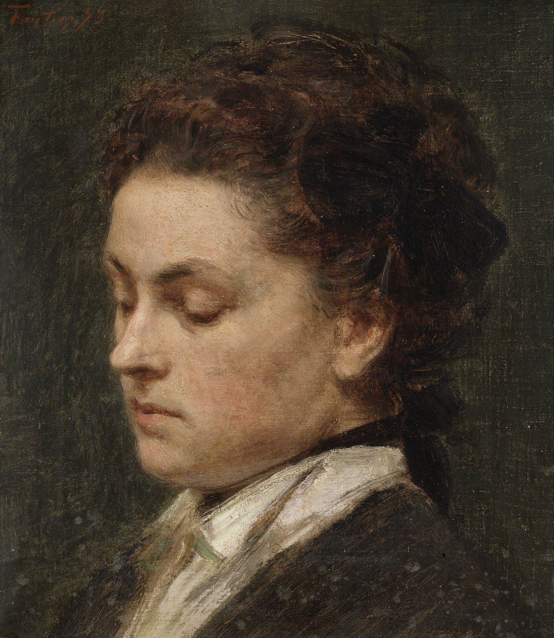 Study for the Portrait of Victoria Dubourg, Wife of the Artist by Henri Fantin-Latour