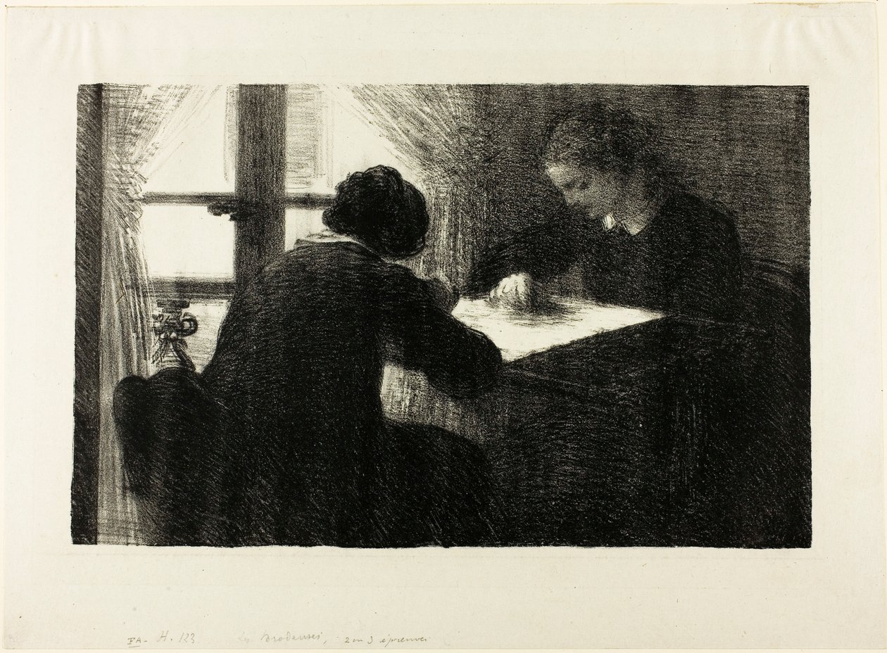 The Embroiderers, second plate by Henri Fantin-Latour