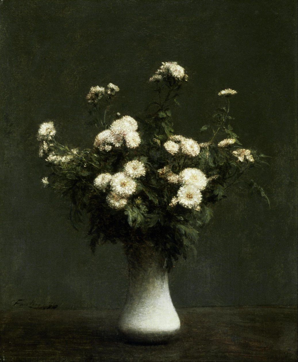 Vase of Chrysanthemums by Henri Fantin-Latour