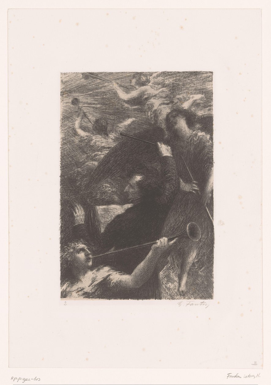 Berlioz Conducts Among Four Trumpeting Angels by Ignace Henri Jean Fantin Latour