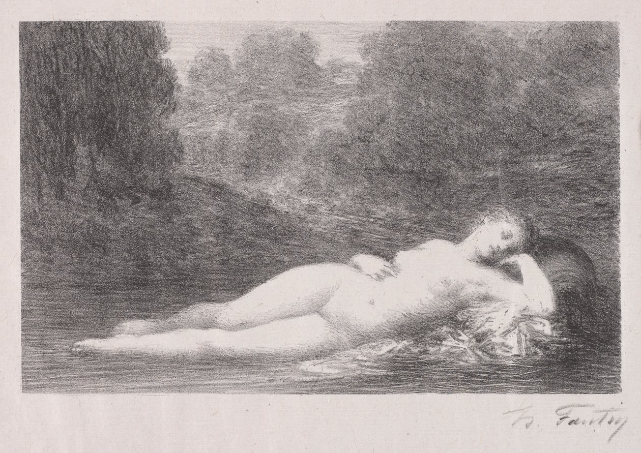 Lying in the Water by Ignace Henri Jean Fantin-Latour
