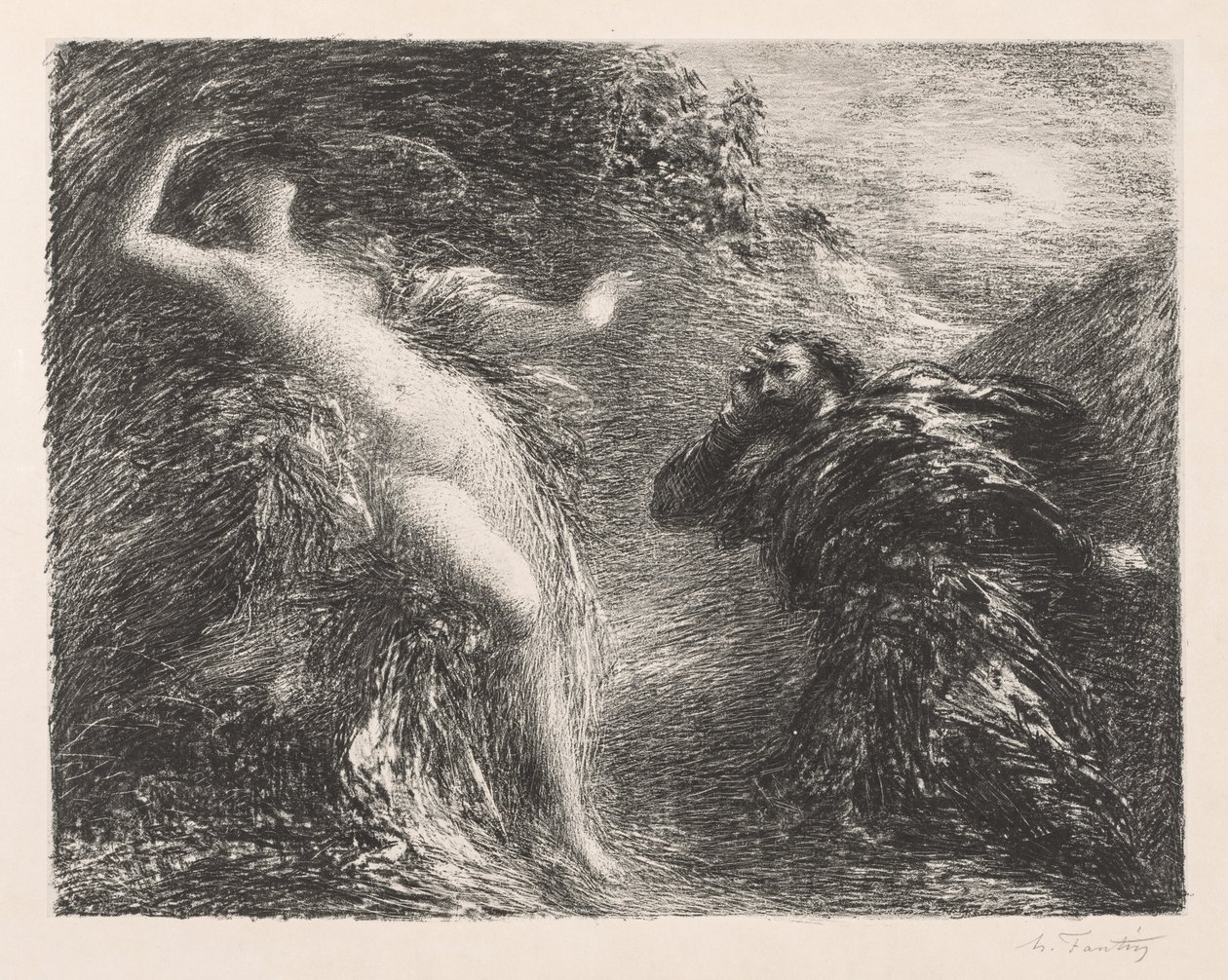 Manfred and Astarté by Ignace Henri Jean Fantin Latour