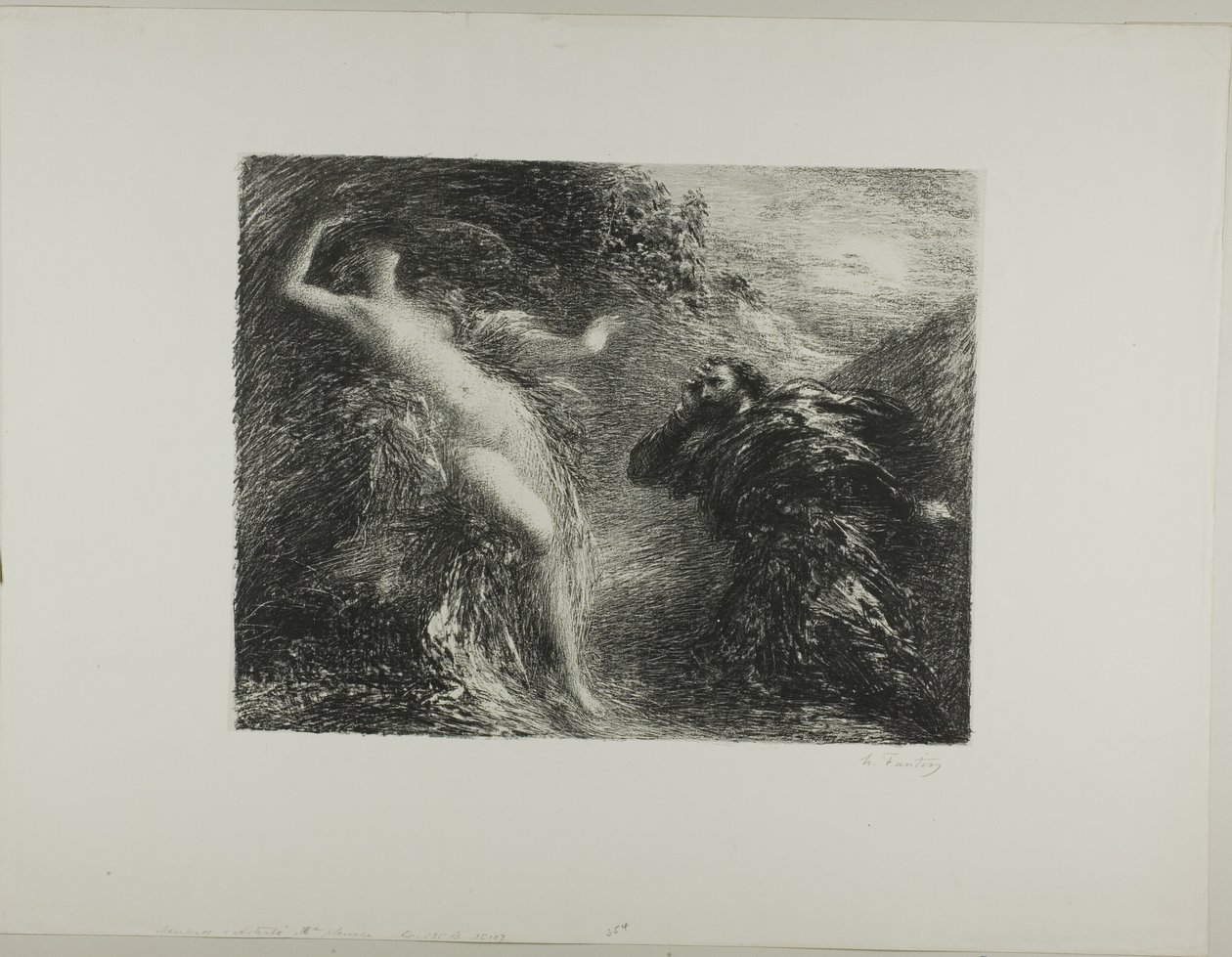 Manfred and Astartea, third plate by Ignace Henri Jean Fantin Latour
