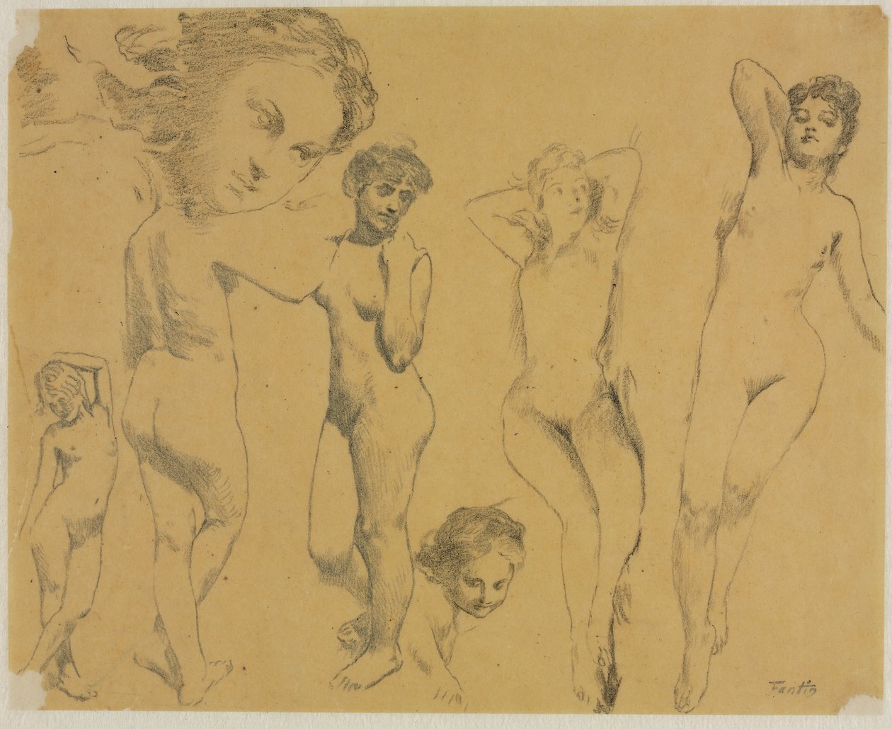 Studies of Female Nudes by Ignace Henri Jean Fantin Latour