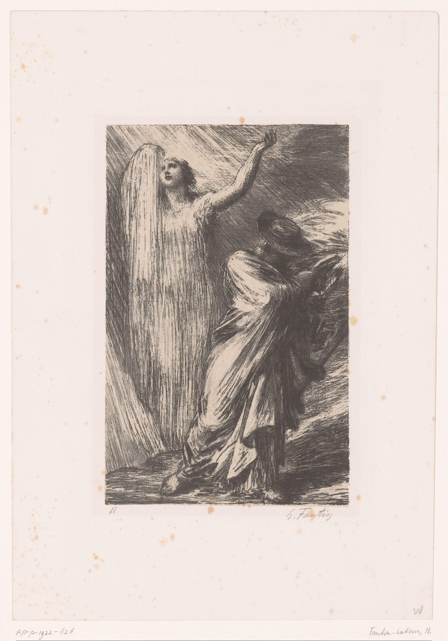 Wotan Summons the Earth Goddess Erda (Life and Works of Richard Wagner) by Ignace Henri Jean Fantin Latour