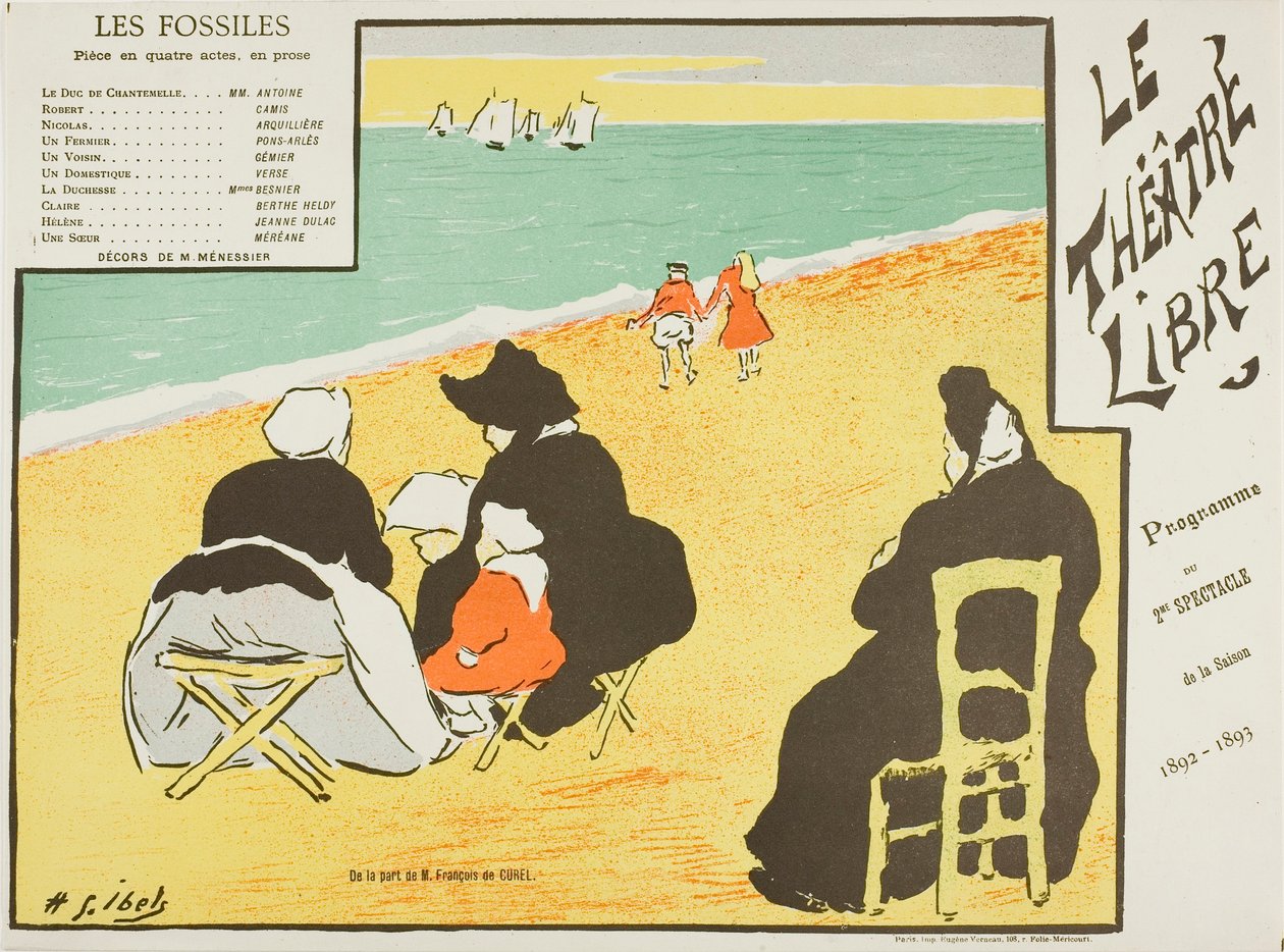 Second Performance: The Fossils, for Le Théâtre Libre by Henri Gabriel Ibels