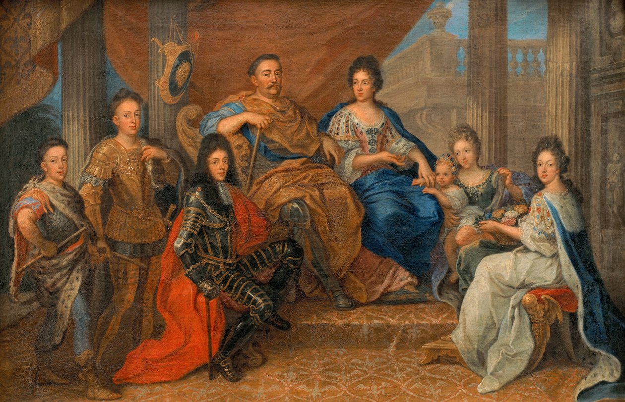 John III Sobieski with his Family by Henri Gascar
