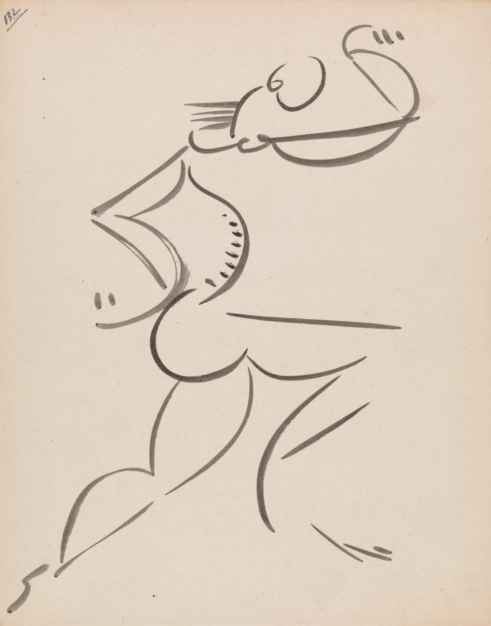 Male Dancing Figure, in Profile by Henri Gaudier Brzeska