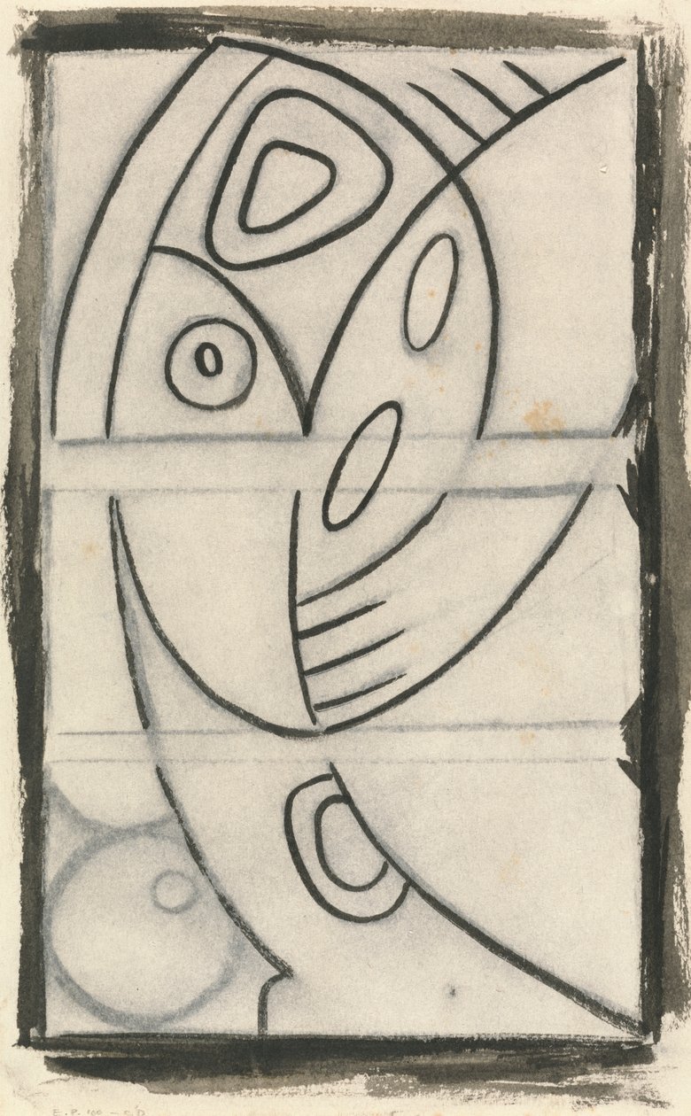 Relief Design of an Abstract Female Figure by Henri Gaudier Brzeska