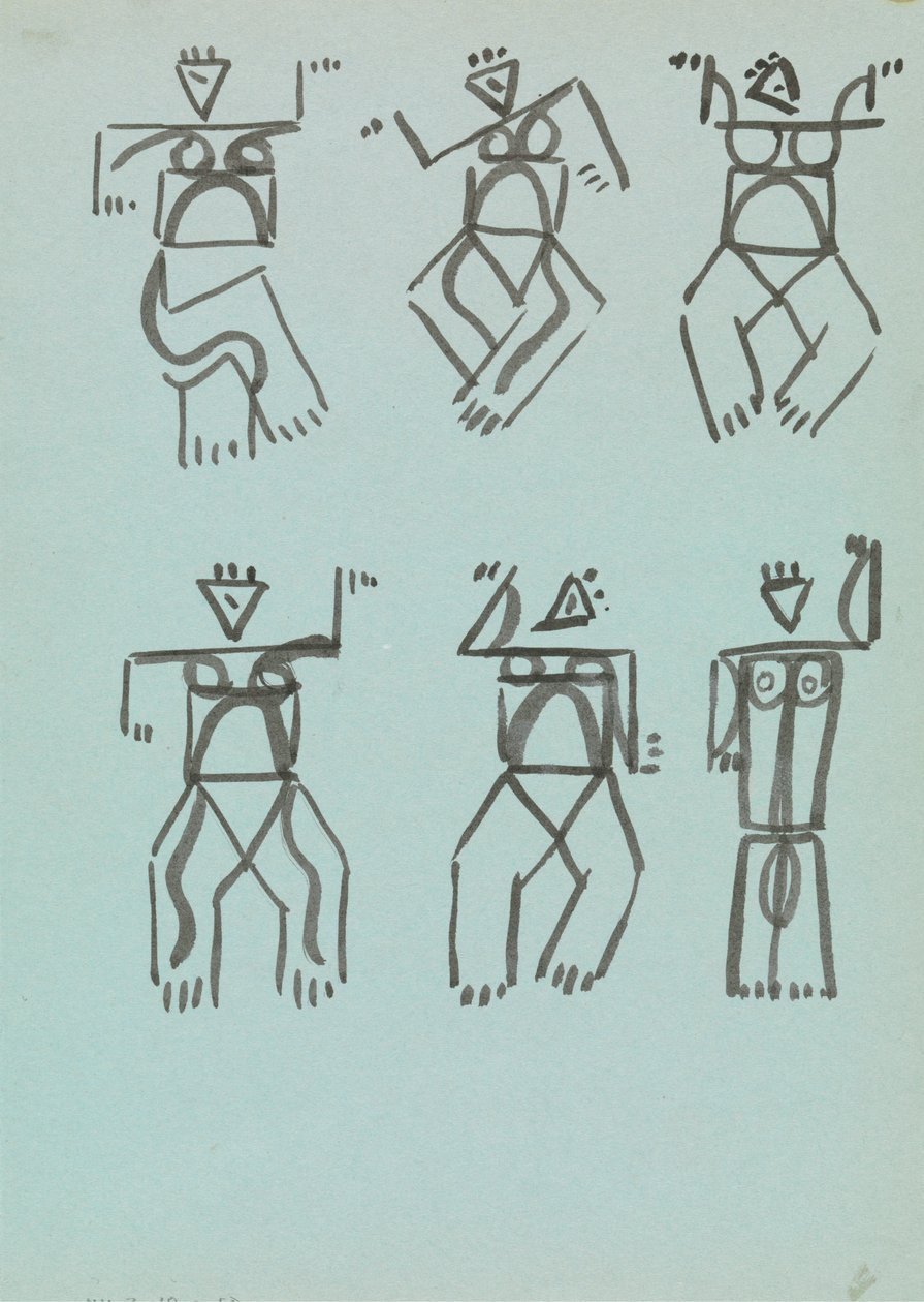 Six Studies of Dancing Figures by Henri Gaudier-Brzeska