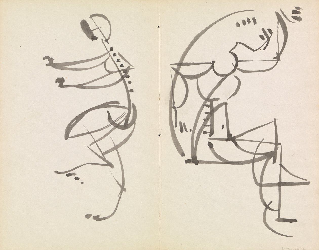 Two Figure Studies by Henri Gaudier-Brzeska