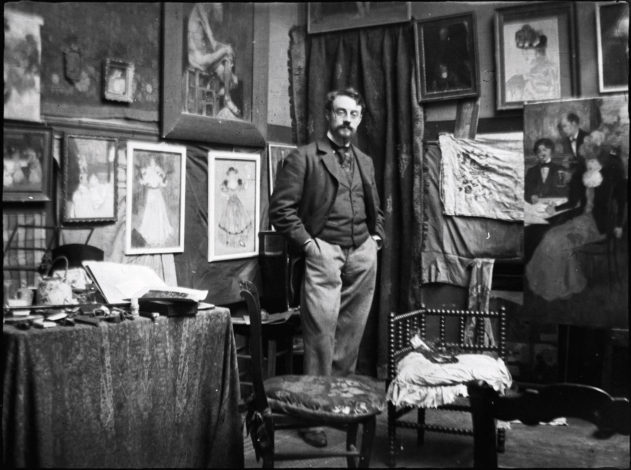 Henri Matisse in the workshop of Henri Evenepoel by Henri Jacques Edouard Evenepoel