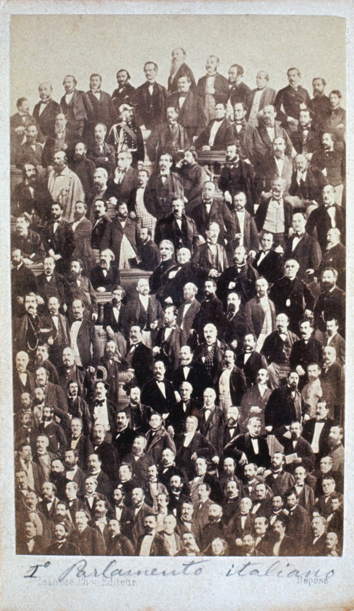 The First Italian Parliament 1861 by Henri Le Lieure