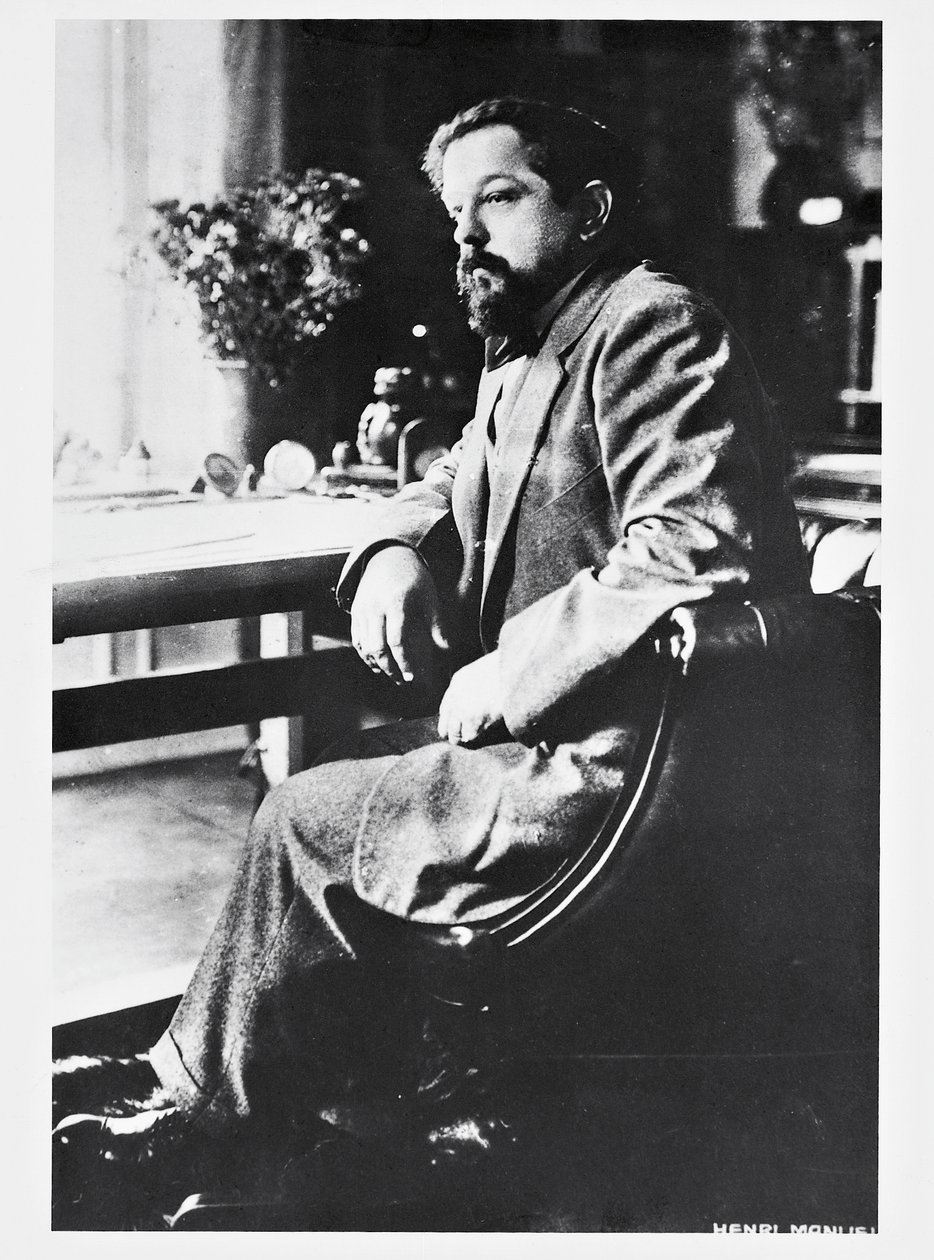 Portrait of French composer and pianist Claude Debussy by Henri Manuel