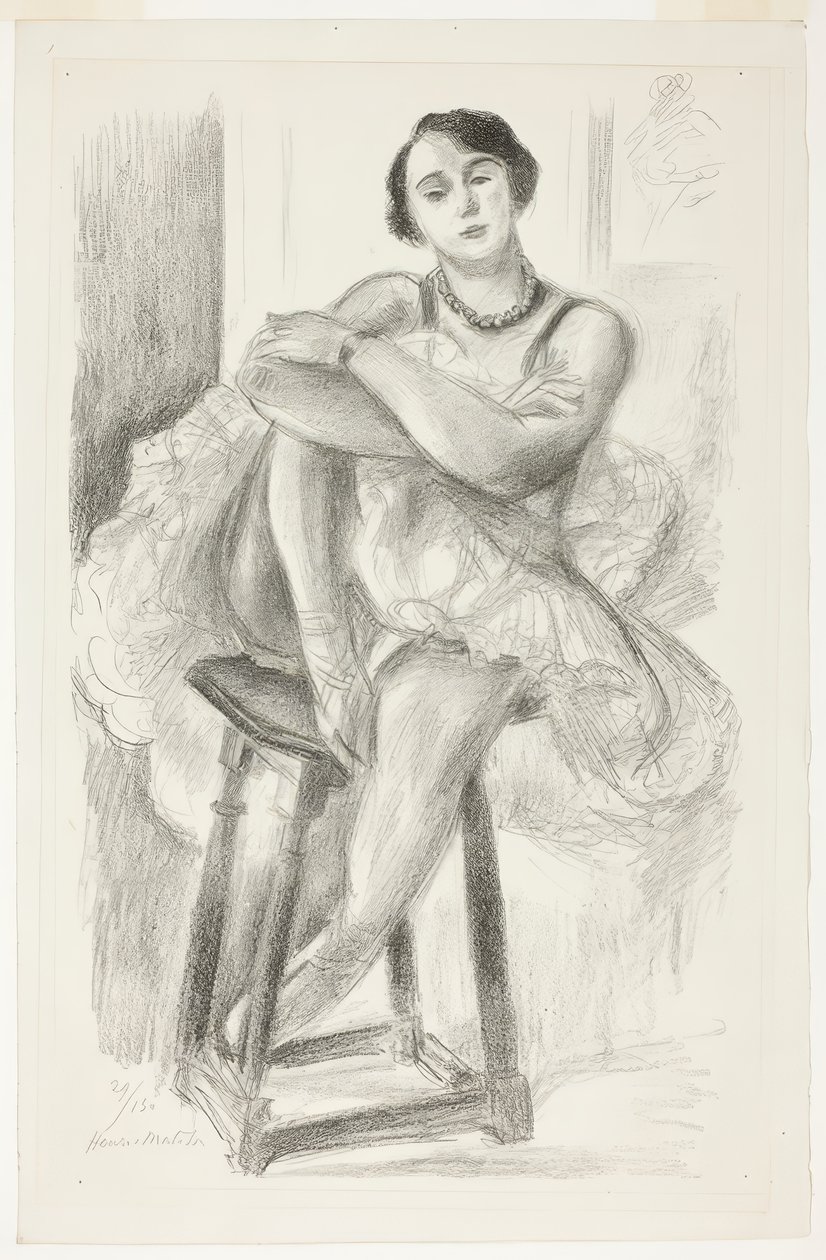 Dancer Seated on a Stool, from Ten Dancers by Henri Matisse