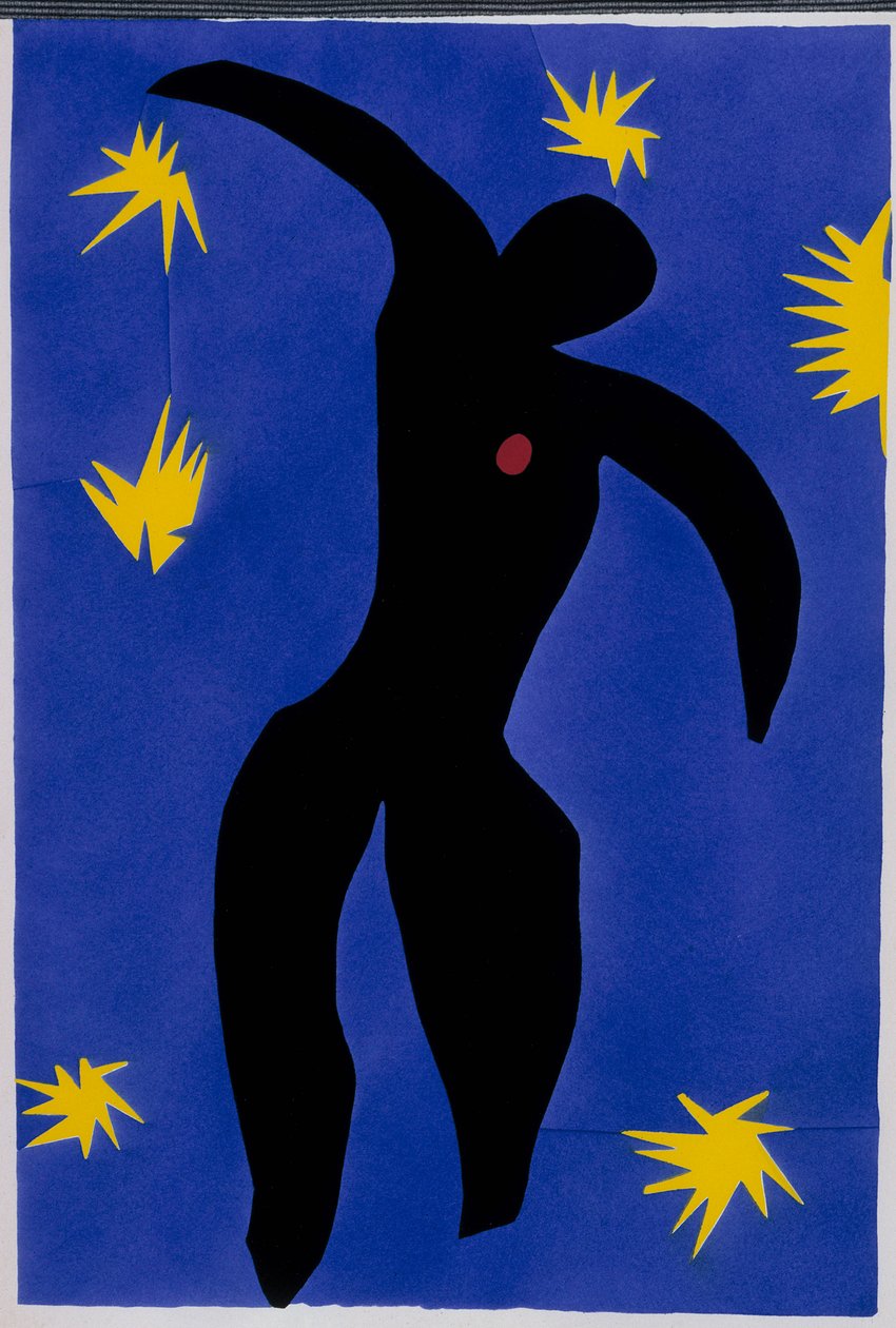 The Fall of Icarus. From "Jazz". Plate VIII. P. 55 by Henri Matisse