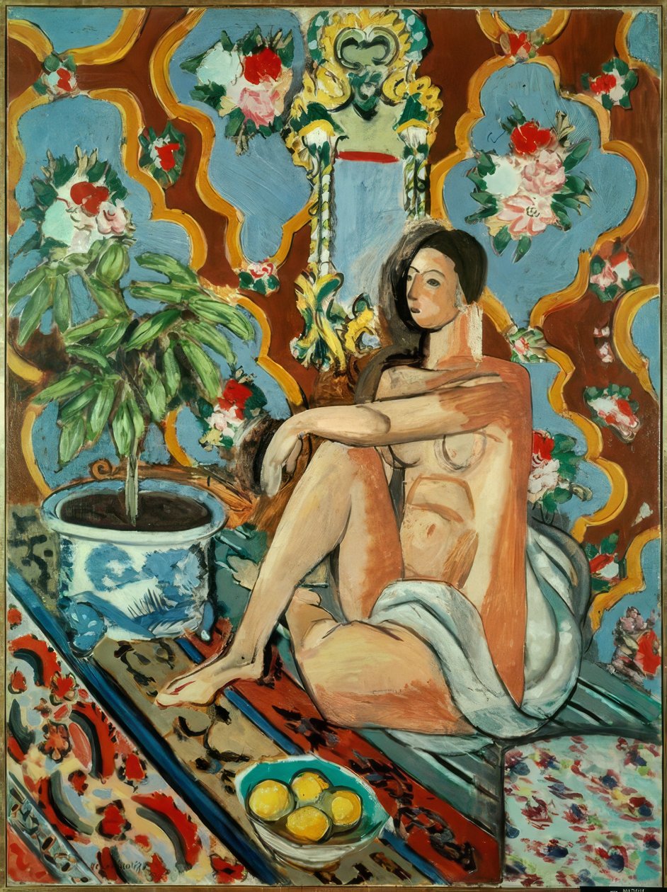 Decorative Figure on Ornamental Background by Henri Matisse