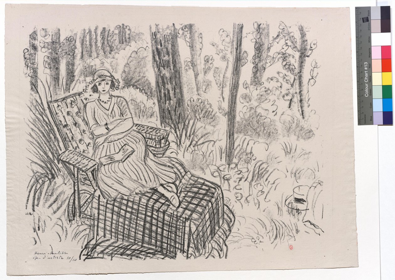 Young Girl on a Chaise-Longue in a Grove by Henri Matisse