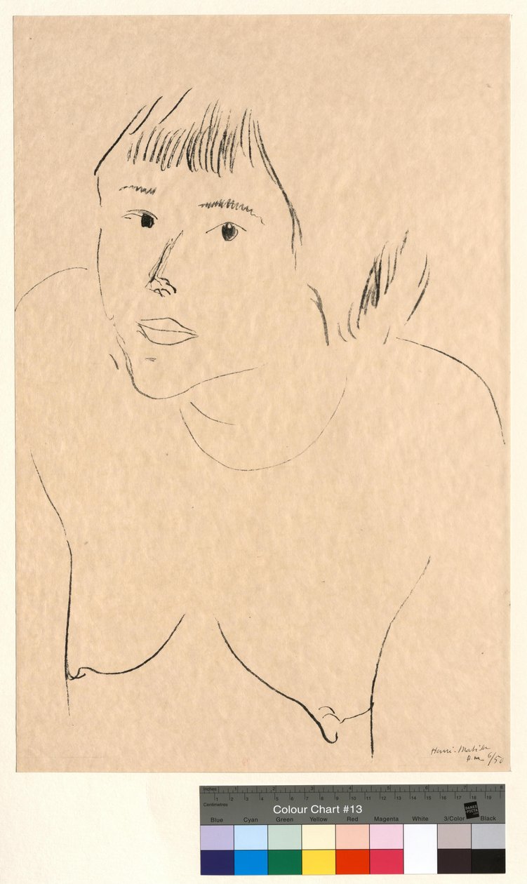 Les Yeux noirs (Nude Woman, Bust-Length, Facing Forward) by Henri Matisse