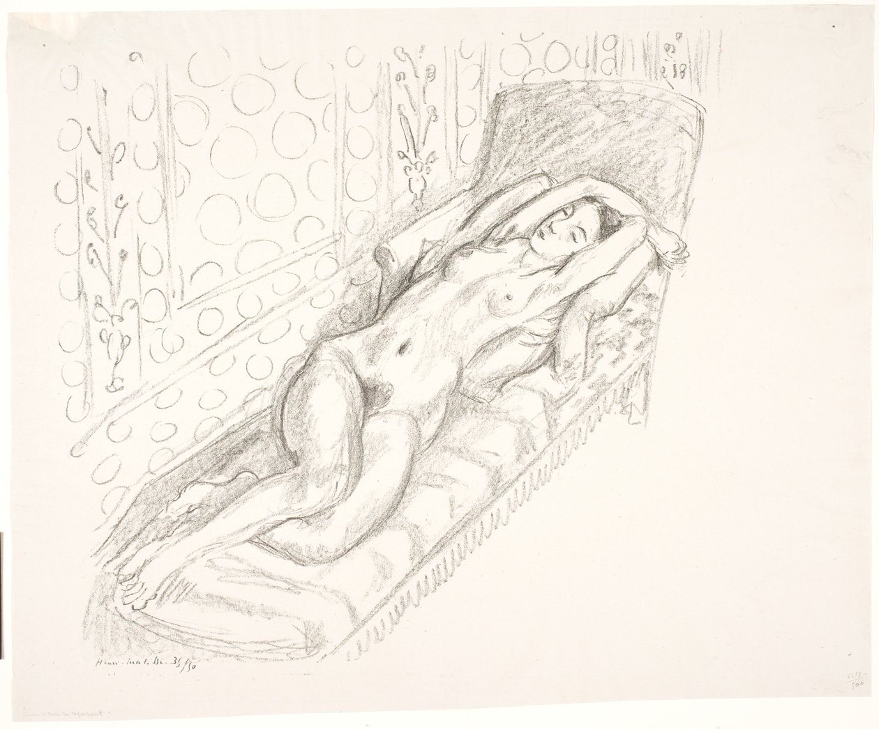 Naked Woman, Lying on a Chaise Longue by Henri Matisse