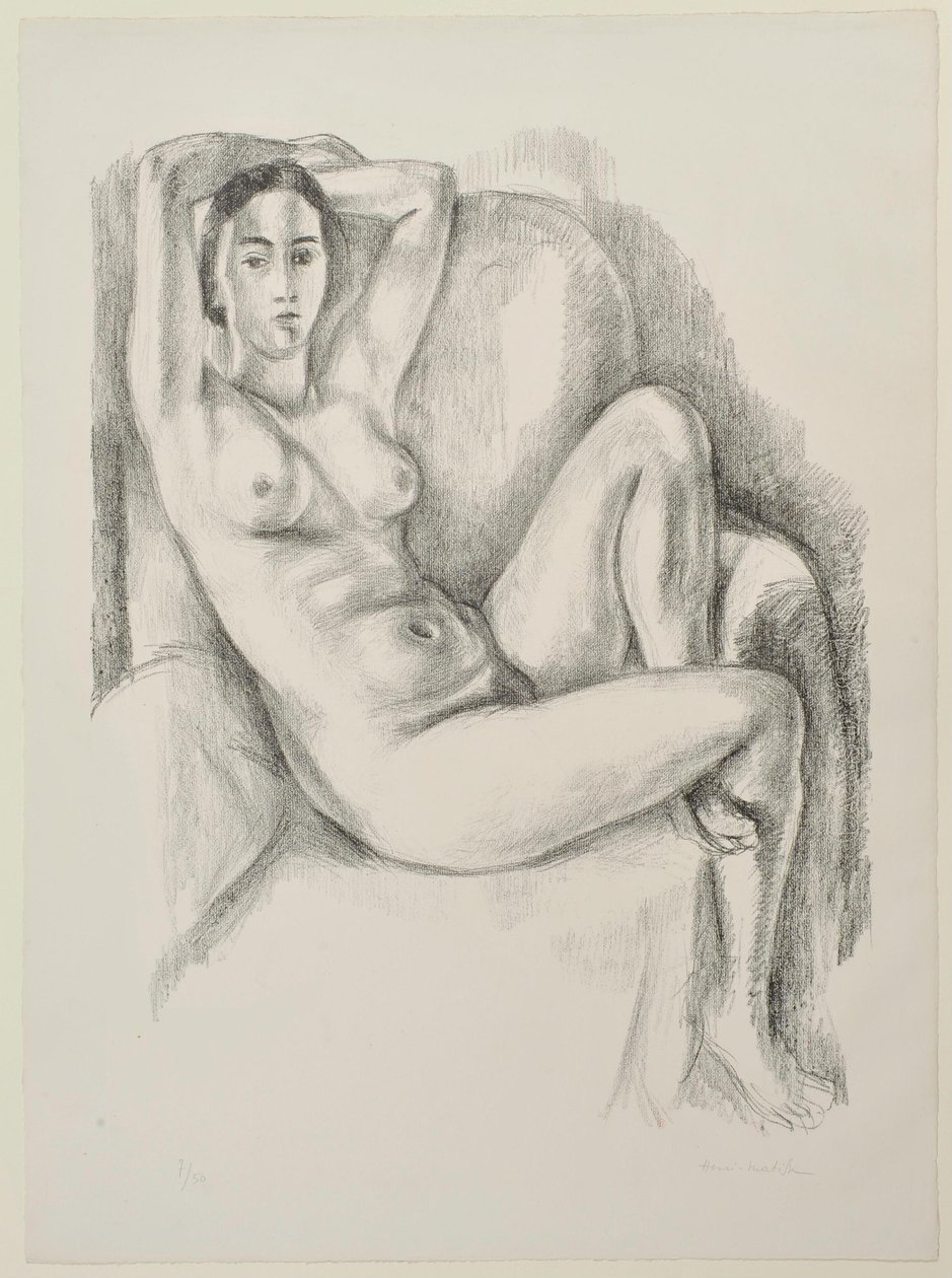 Nude with Blue Cushion by Henri Matisse