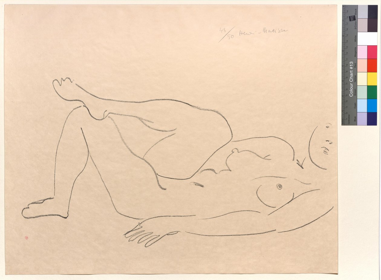 Reclining Nude with Incomplete Face: Study of Legs by Henri Matisse