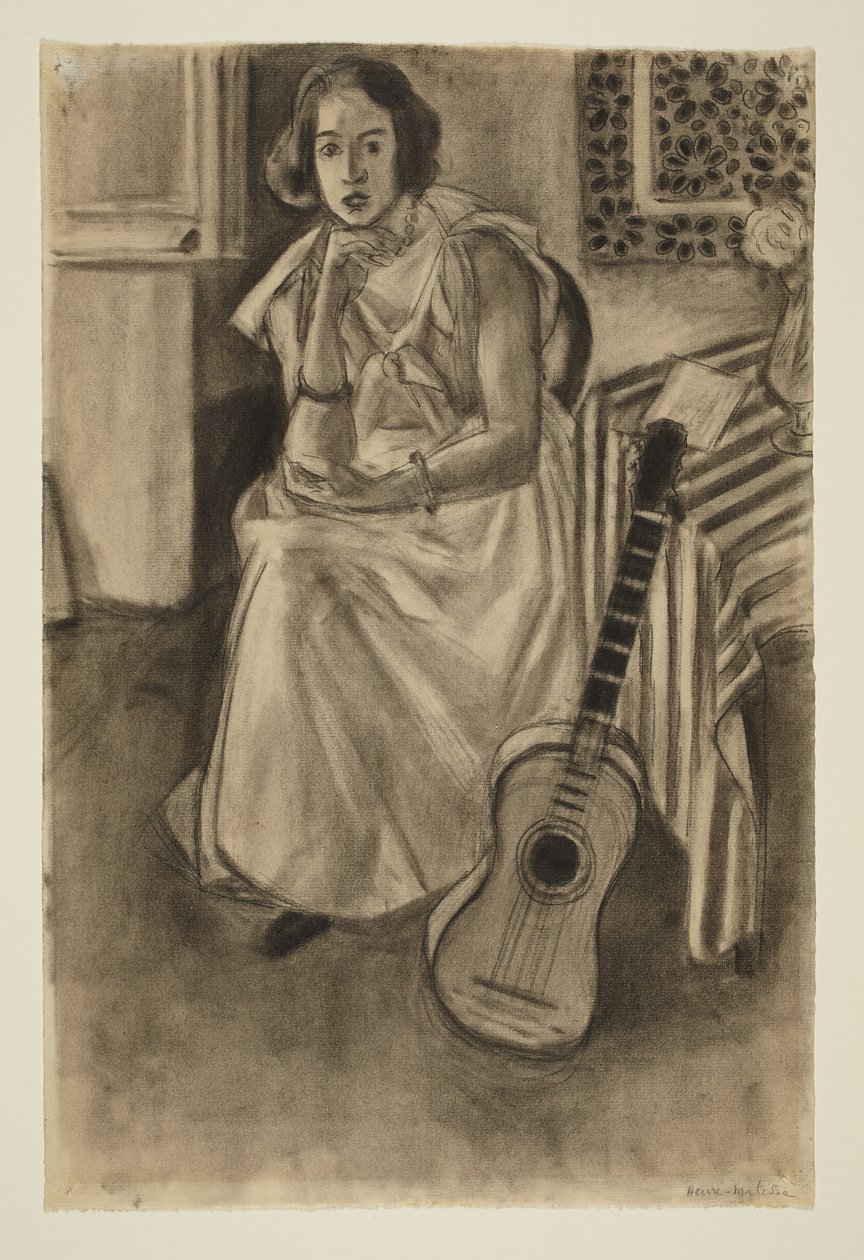 Seated Model with a Guitar by Henri Matisse