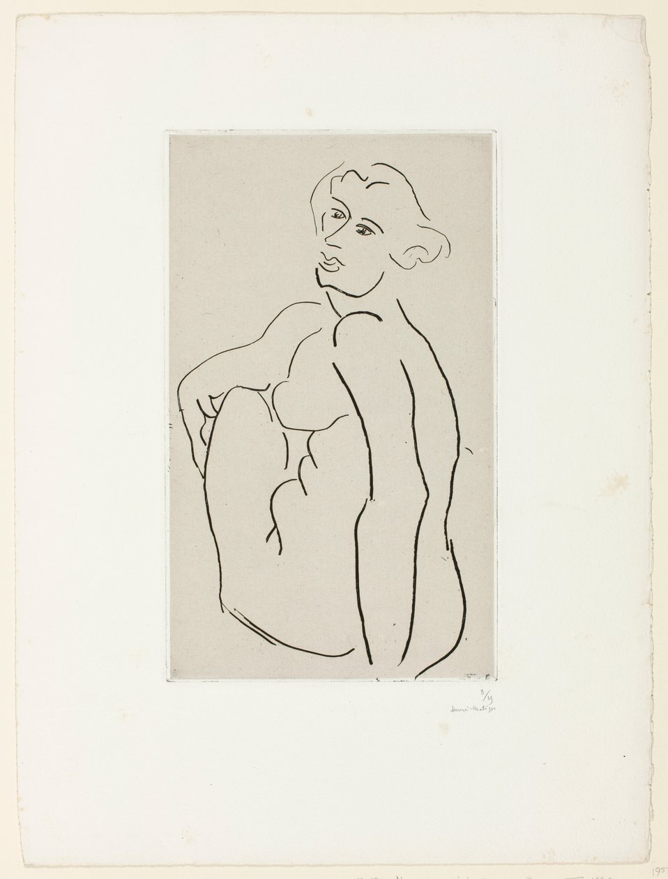 Seated Nude Woman, Three-Quarter View by Henri Matisse