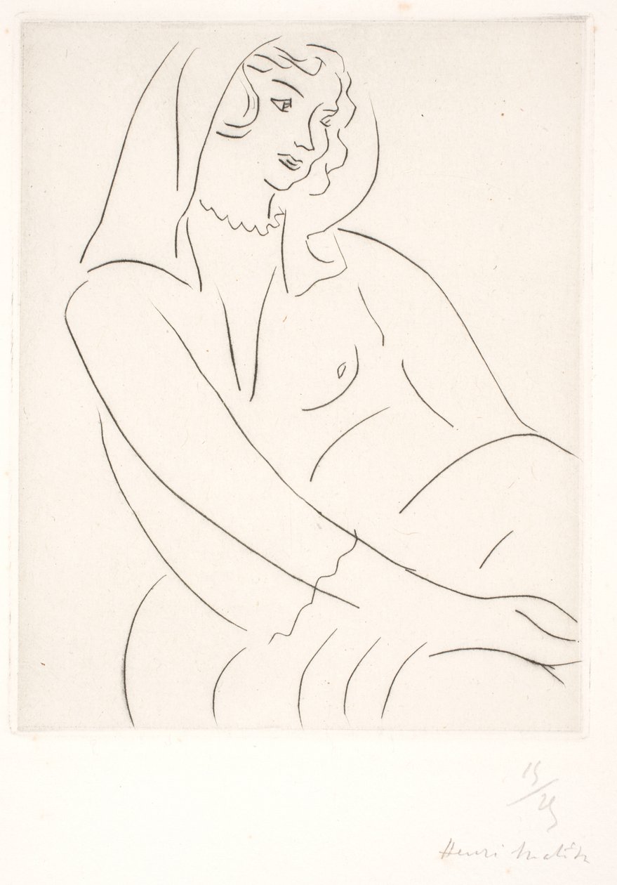 Seated Woman with Veil by Henri Matisse
