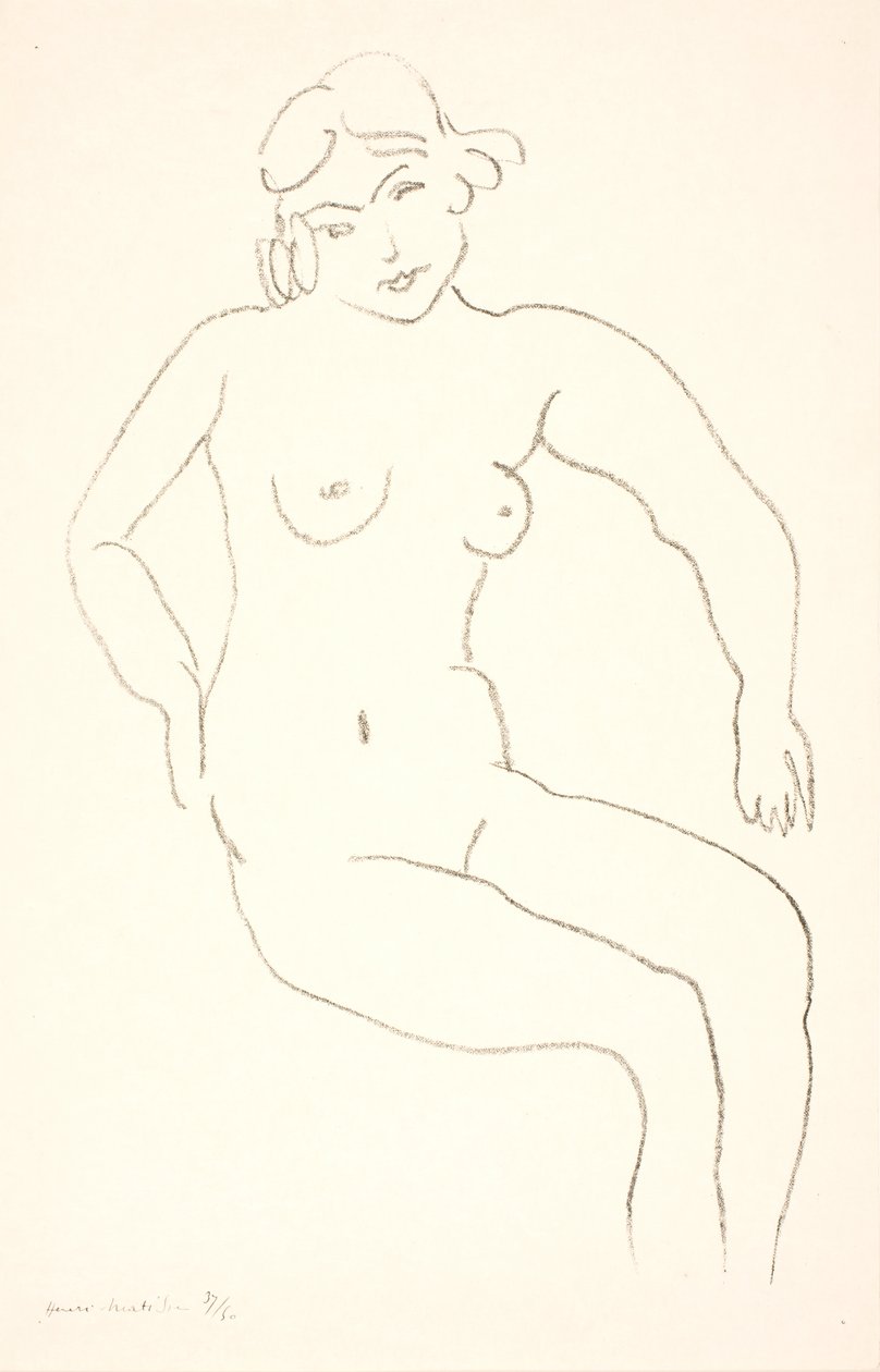 Seated Female Nude Model by Henri Matisse
