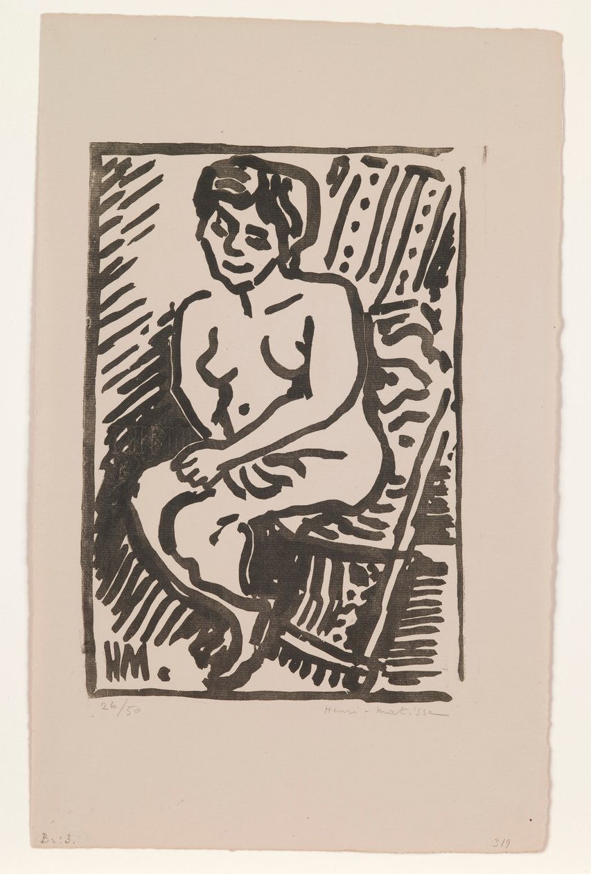 Small Black Woodcut by Henri Matisse