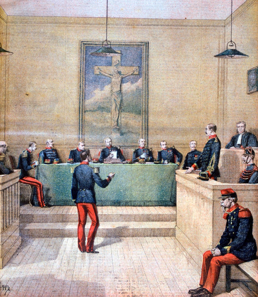 Captain Dreyfus before the court martial by Henri Meyer