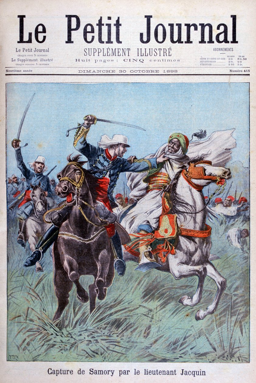 The capture of Toure Samory by Lieutenant Jacquin near Guelemou by Henri Meyer