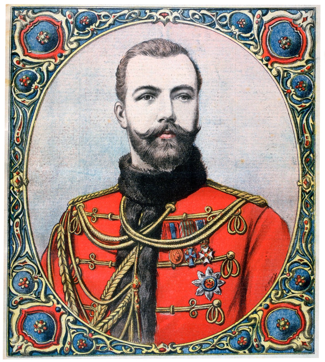 Tsar Nicholas II Of Russia By Henri Meyer Fine Art Print